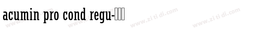 acumin pro cond regu字体转换